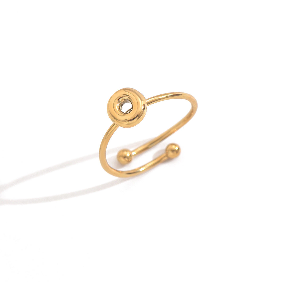 Luxe Initial Ring – 18K Gold Plated Minimalist Charm