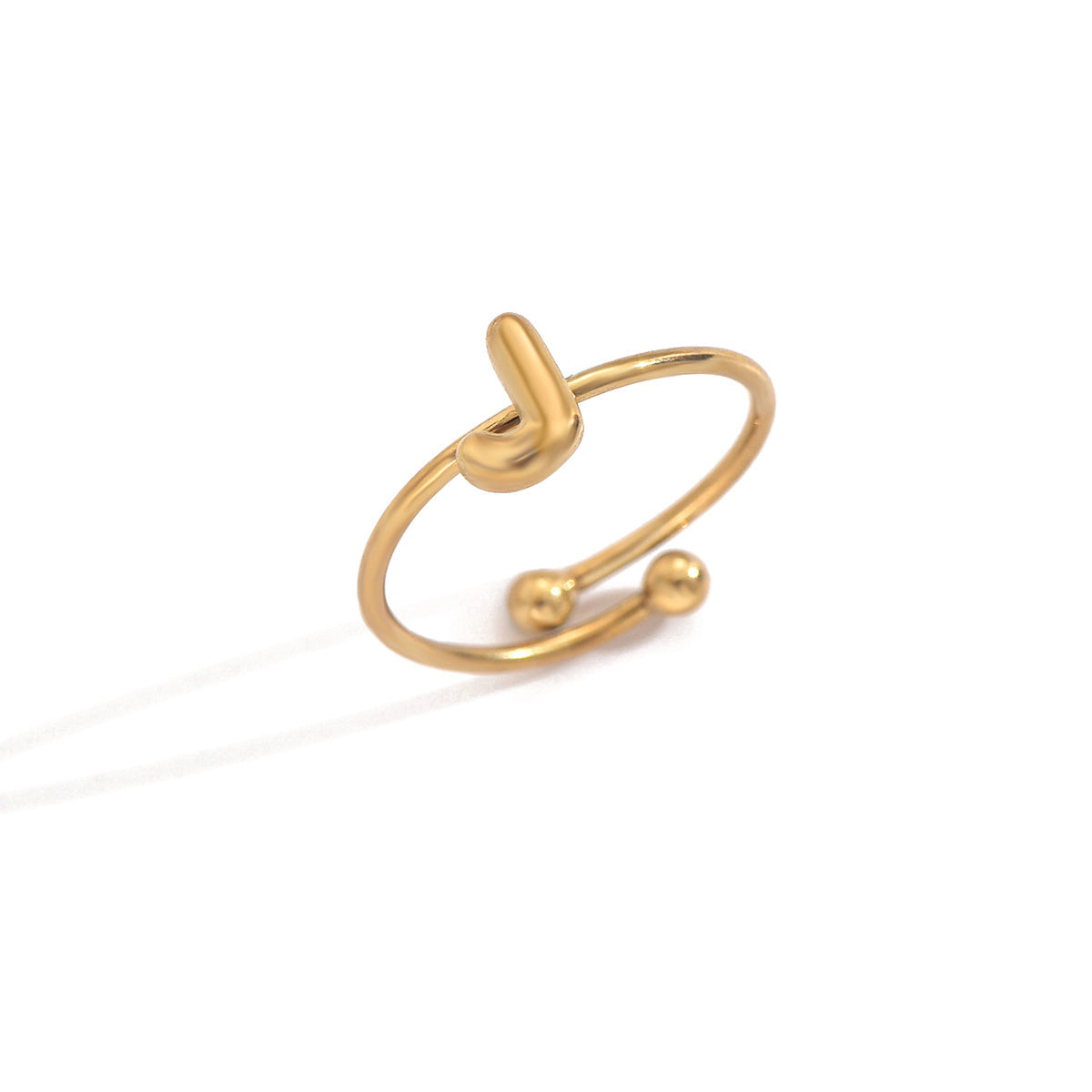 Luxe Initial Ring – 18K Gold Plated Minimalist Charm