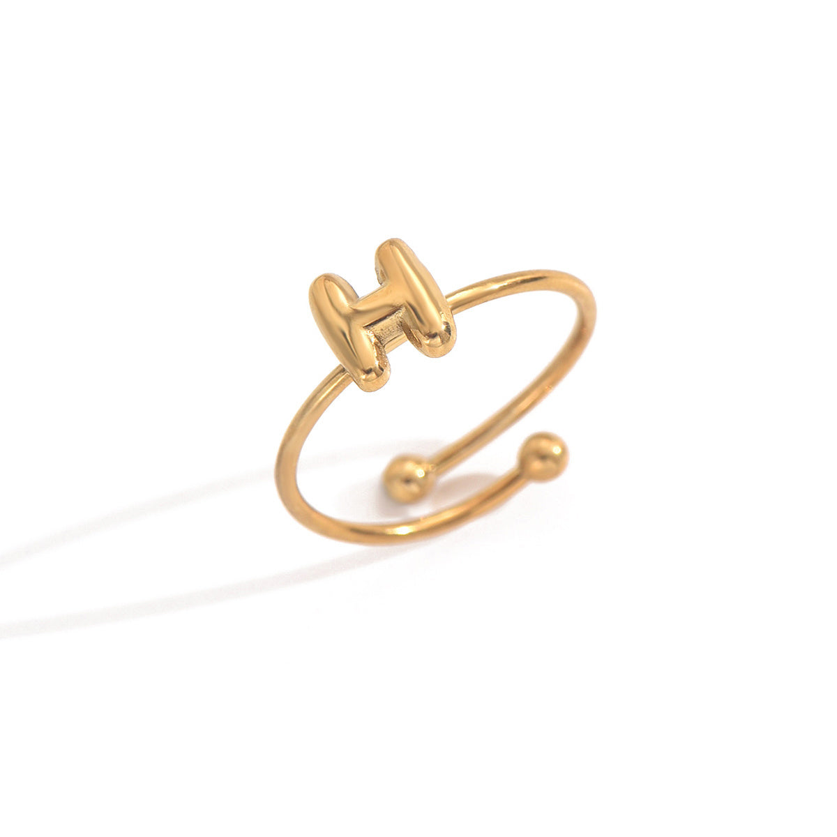 Luxe Initial Ring – 18K Gold Plated Minimalist Charm