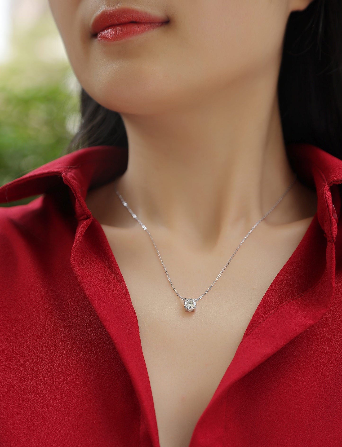 Forever Heart – Elegant Moissanite Pendant Necklace