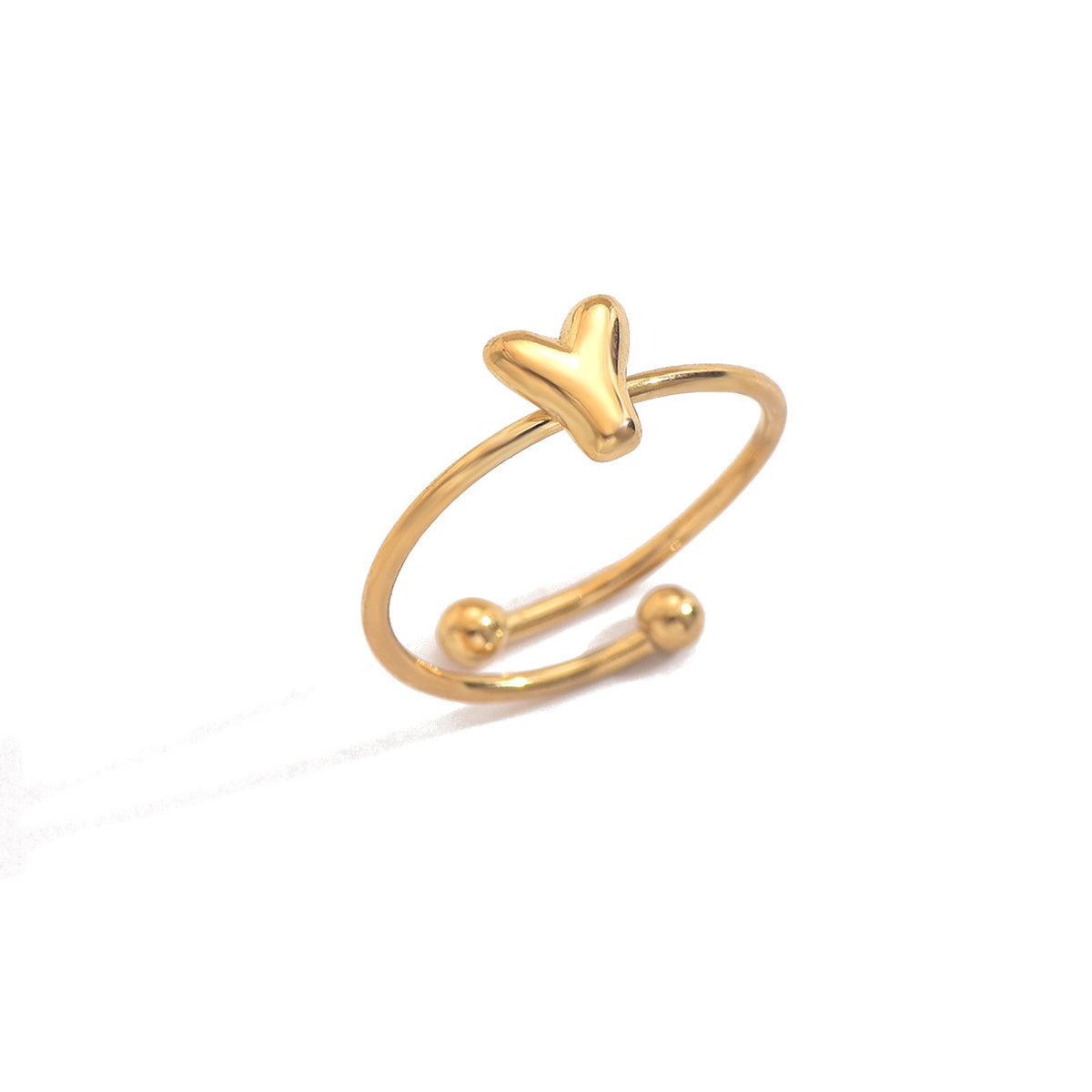 Luxe Initial Ring – 18K Gold Plated Minimalist Charm