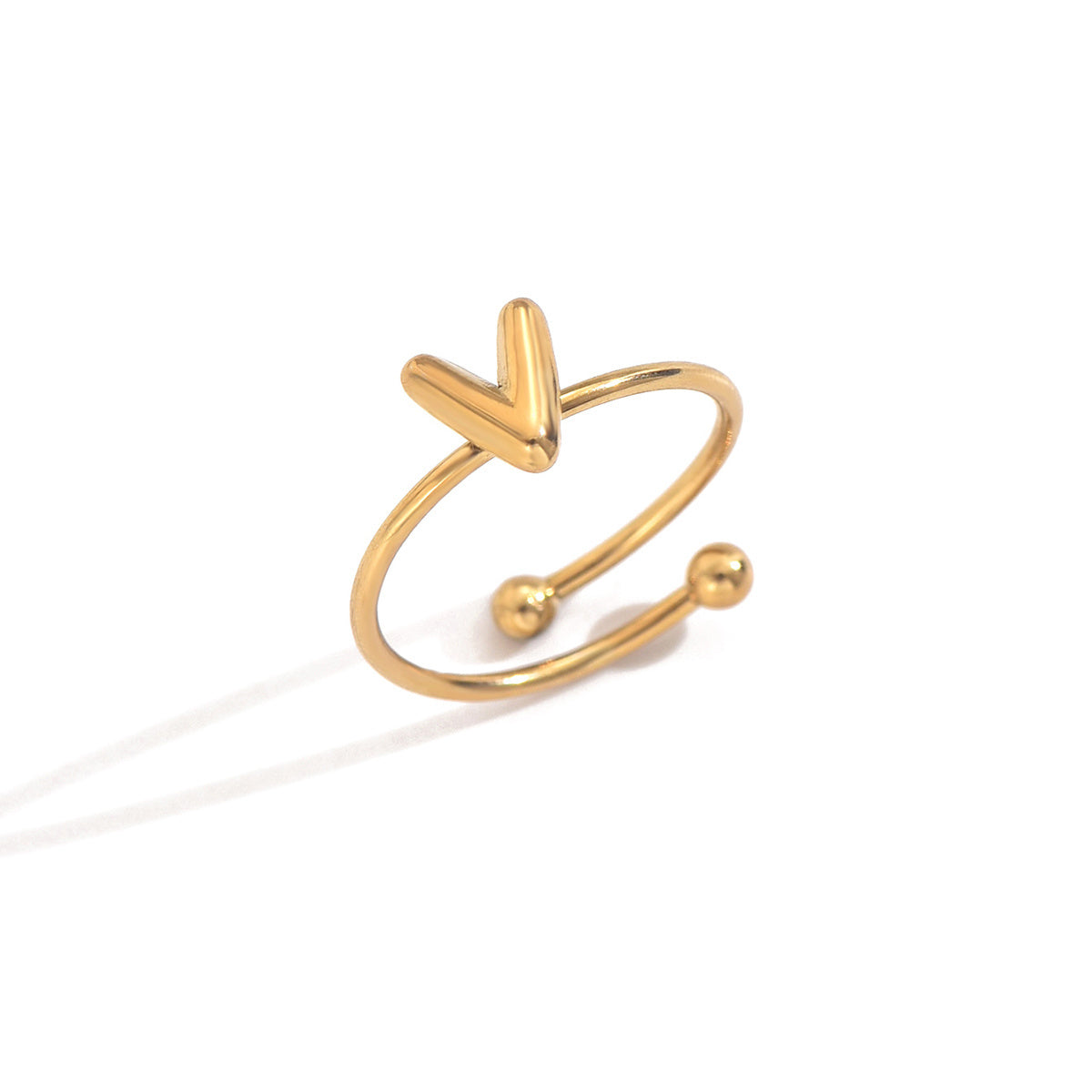 Luxe Initial Ring – 18K Gold Plated Minimalist Charm