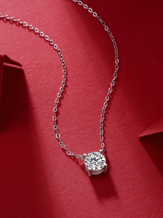 Forever Heart – Elegant Moissanite Pendant Necklace