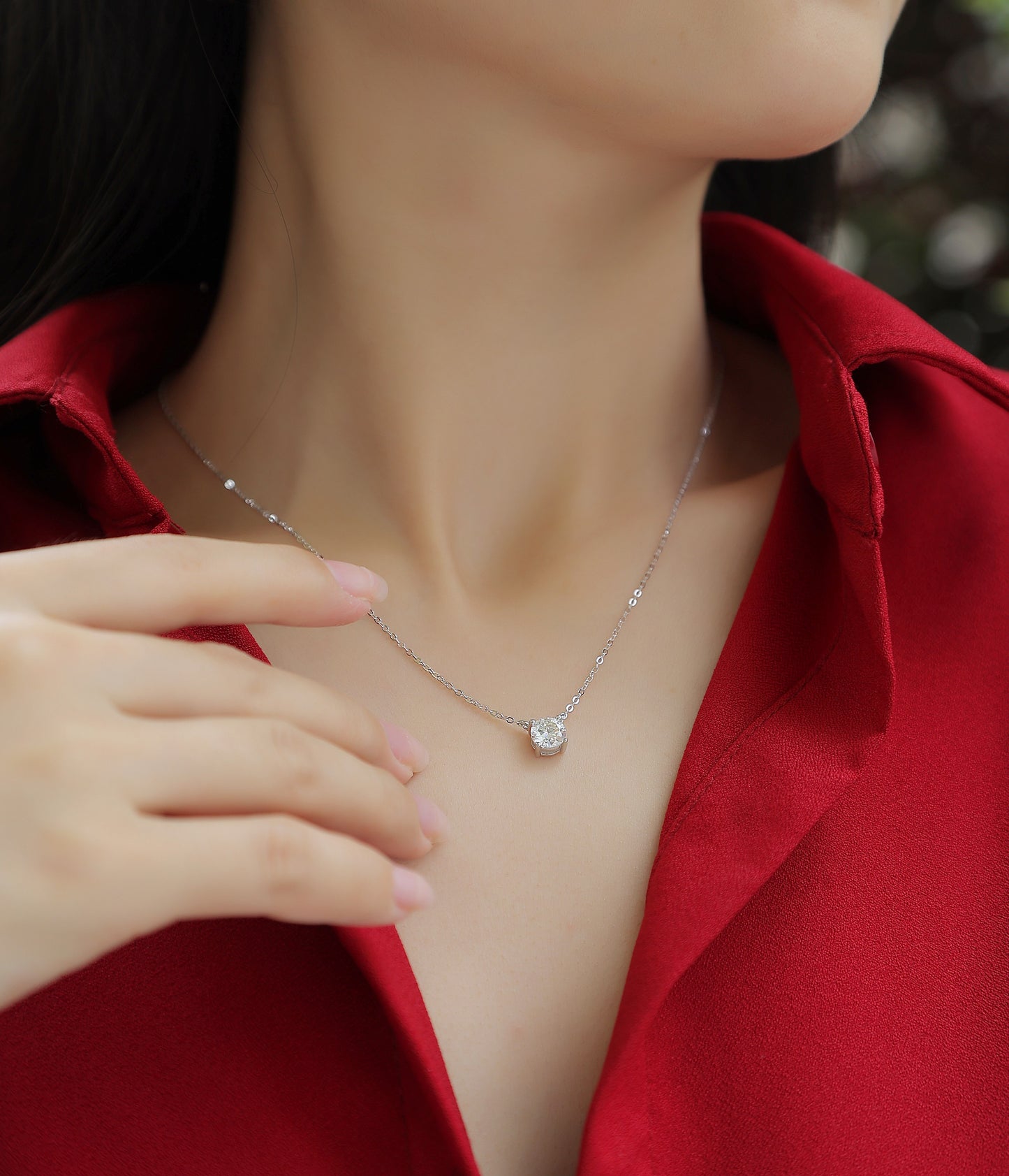 Forever Heart – Elegant Moissanite Pendant Necklace